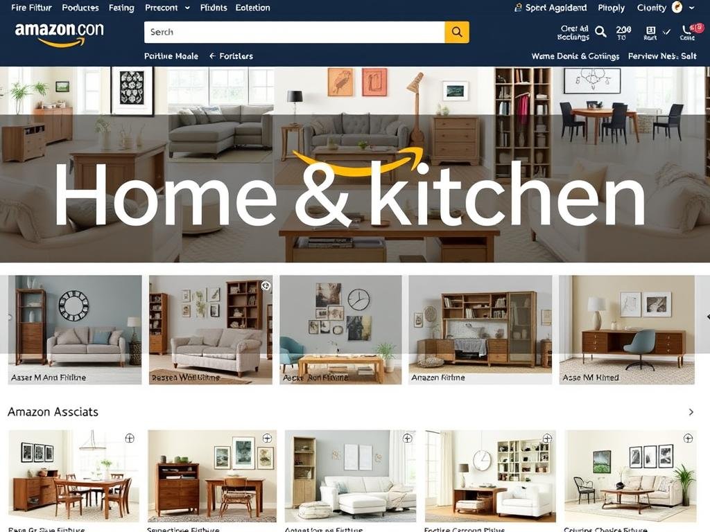 Amazon Home & Kitchen department featuring best affiliate programs 2025 for home décor Amazon Home & Kitchen department featuring best affiliate programs 2025 for home décor